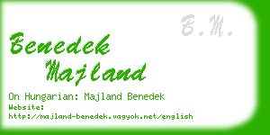 benedek majland business card